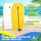 MiniInflat 2 Pack Bodyboard for Beach Lightweight Surfboards with EPS Core Pool Skim Boards with Rope Surfing Body Board for Adults Surfing Beach Lake Pool Water Parks