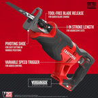 CRAFTSMAN V20 Reciprocating Saw, Cordless, 3,000 RPM, Variable Speed Trigger, Quick Easy Blade Change, Bare Tool Only (CMCS300B)