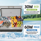 12V Car Refrigerator,21QT Portable Fridge Freezer with Blow Expansion Evaporator,-4℉~68℉ 12/24V DC & 120-240V AC Freezer Cooler for Truck RV SUV Camping Travel,Reversible Door