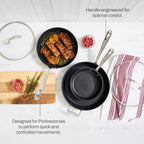 All-Clad HA1 Hard Anodized Non Stick Fry Pan Set 2 Piece, 8, 10 Inch, Induction, Oven Broiler Safe 500F, Pots and Pans Set, Kitchen Frying Pans, Skillets, Premium Cookware, Home, Dishwasher Safe Black