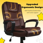OFIKA Home Office Chair, 400LBS Big and Tall Chair Heavy Duty Design, Ergonomic High Back Cushion Lumbar Back Support, Computer Desk Chair, Adjustable Executive Leather Chair with Armrest