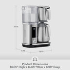 Breville Luxe Drip Coffee Machine, Brushed Stainless Steel, Thermal Carafe, BDC465BSS
