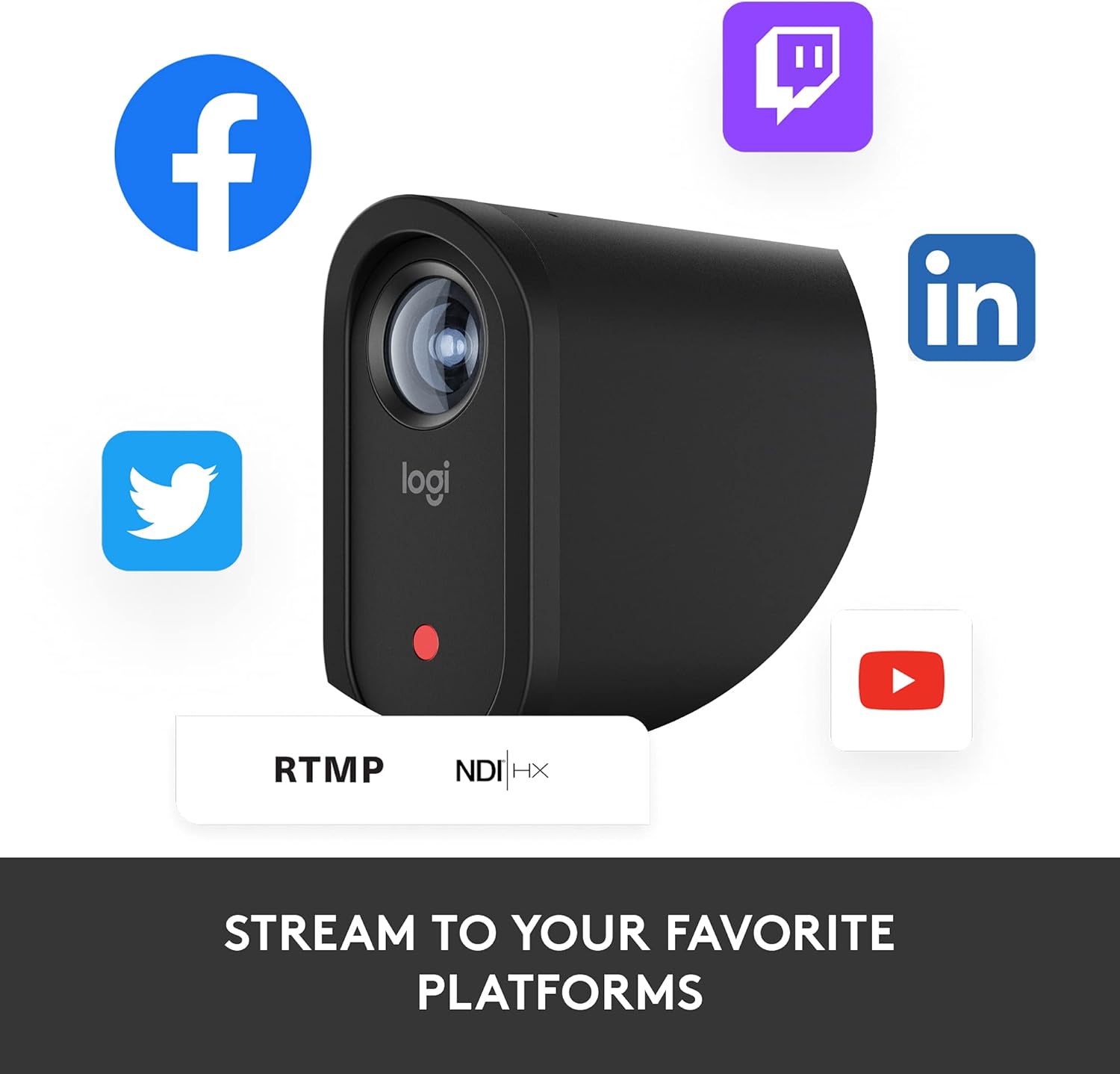 Logitech for Creators Mevo Start  Wireless Live Streaming Camera  1080p HD Video Quality  Intelligent App Control  Stream via LTE or Wi-Fi - Black