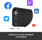Logitech for Creators Mevo Start, Wireless Live Streaming Camera, 1080p HD Video Quality, Intelligent App Control, Stream via LTE or Wi-Fi - Black