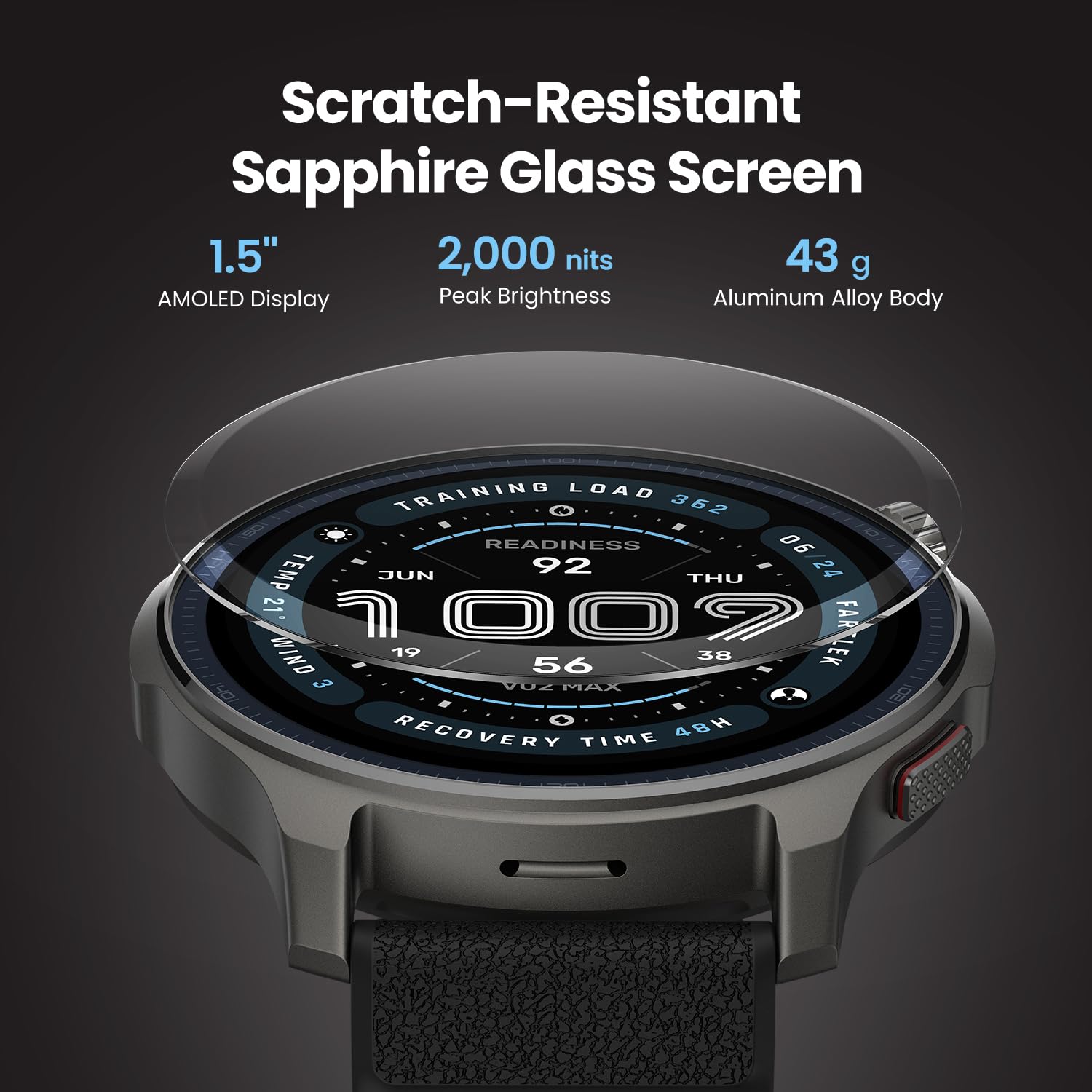 Amazfit Balance 2 Smart Watch 1.5" AMOLED Display  Offline Maps  Dual Band GPS  21 Days Battery  160+ Sport Modes  Hyrox & Golf Mode  Strength Training  Heart Rate & Sleep Tracker for Android & iPhone