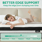 King Size Mattress, 12 Inch Hybrid Mattress in A Box, Memory Foam & Individually Pocket Spring for Pain Relief, Medium Firm King Mattresses