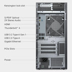 Dell Tower Plus EBT2250 Desktop Computer - Series 2 Intel Core Ultra 9 285 24-Core Processor up to 5.6 GHz  32GB DDR5 RAM  1TB NVMe SSD  NVIDIA GeForce RTX 4060 8GB GDDR6  Windows 11 Pro  Graphite