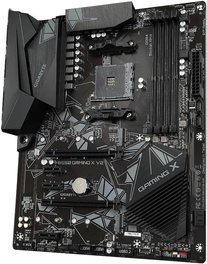 GIGABYTE B550 Gaming X V2 AMD AM4 ATX Motherboard, Supports Ryzen 5000/4000/3000 Series Processors, DDR4, 10+3 Power Phase, 2X M.2, PCIe 4.0, Front USB-C, GbE LAN, Q-Flash Plus, RGB Fusion