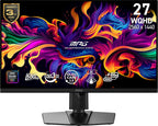 msi MPG 271QR QD-OLED X50 27-inch 2560 x 1440 (QHD) Gaming Monitor  500Hz  AMD Adaptive-Sync  HDR Ready  HDMI  VGA Port  VESA Mountable  Tilt  4-Side Slim Bezel  0.03ms  Black