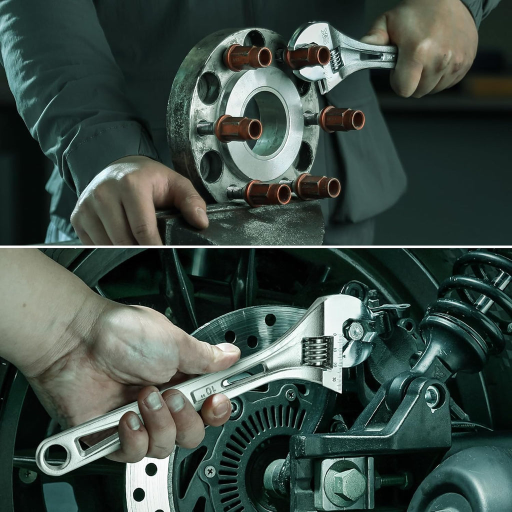 SK 3-Piece Adjustable Wrench Set, 6-Inch, 8-Inch, 10-Inch, Cr-V Steel, SAE & Metric Scales