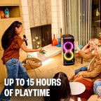 JBL PartyBox 720 - Loudest Battery-Powered Party Speaker with Superior Pro Sound and a Futuristic lightshow  Up to 15 Hours Playtime & IPX4 Splash Proof (Black)