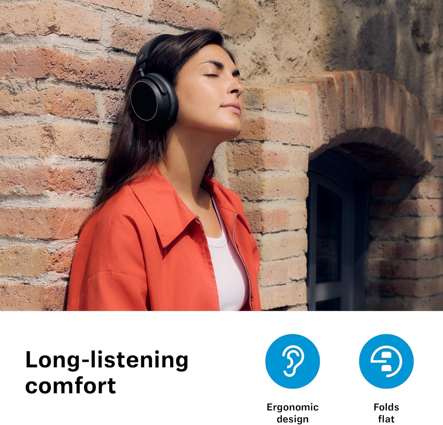 Sennheiser ACCENTUM Wireless Bluetooth Headphones - 50-Hour Battery Life  Audio  Hybrid Noise Cancelling (ANC)  All-Day Comfort and Clear Voice Pick-up for Calls  Black/Copper