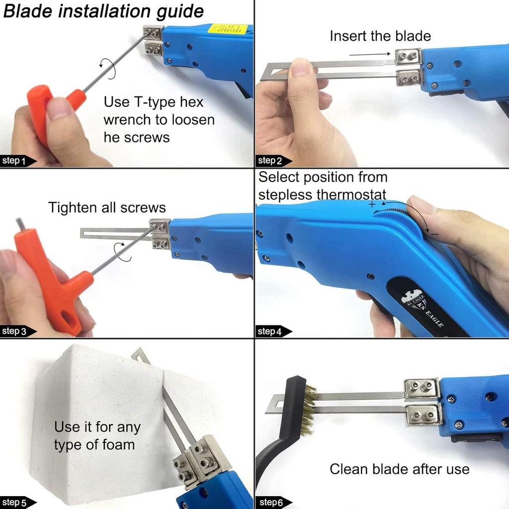 250W Hot Knife Foam Cutter for Grooving/Sculpture Styrofoam Cutter Foam Electric Cutting Tool Kit Adjustable Power Foam Cutter for EPP, EPS, XPS, EVA, Sponge, EPE, PU (FC250+Slotting)
