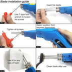 250W Hot Knife Foam Cutter for Grooving/Sculpture Styrofoam Cutter Foam Electric Cutting Tool Kit Adjustable Power Foam Cutter for EPP, EPS, XPS, EVA, Sponge, EPE, PU (FC250+Slotting)