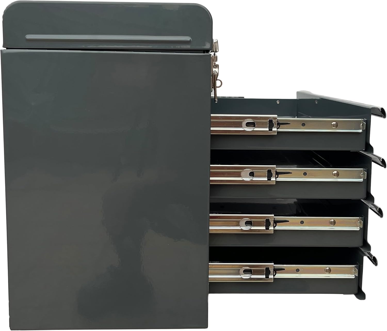 Workington Portable Metal Tool Chest with 4 Drawers, 20" 4-Drawer Tool Chest Cabinet with Ball Bearing Drawer Slides, Steel Tool Storage Box Organizer 4004 Gray