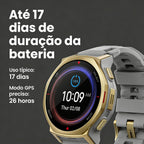 Amazfit T-Rex 3 Pro Outdoor Smart Watch 44mm Sapphire AMOLED Display with Flashlight  Ti Bezel  Dual Band GPS  Offline Maps  17 Days Battery  10 ATM  180+ Sports Mode for Android & iPhone  Black