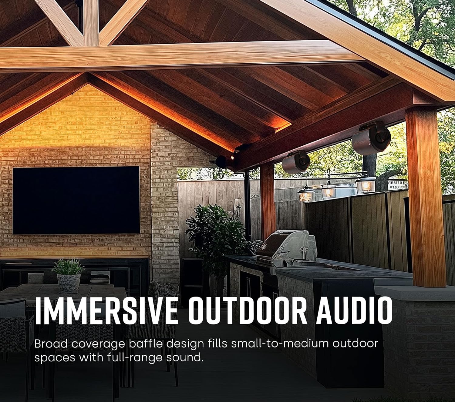 Polk Audio Atrium 4 Outdoor Speakers with Powerful Bass (Pair  White)  All-Weather Durability  Broad Sound Coverage  Speed-Lock Mounting System