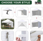 Eurmax USA 10 x 10 Pop up Canopy Commercial Tent Outdoor Instant Canopies Party Shelter with 4 Full Zippered Walls and Roller Bag Bonus Sand Bags(Red)