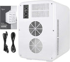 Cooluli Vibe Mini Fridge for Bedroom - With Cool Front Magnetic Whiteboard - 15L Portable Small Refrigerator for Travel, Car & Office Desk - Plug In Cooler & Warmer for Food, Drinks & Skincare (White)