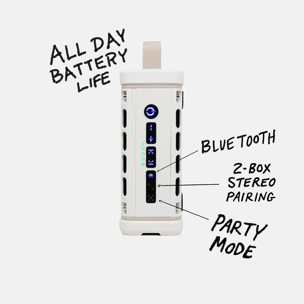 Turtlebox Ranger: Loud! Outdoor Portable Bluetooth 5.4 Speaker | Rugged  Waterproof  Ultra-Portable | Plays to 105db  Deep Bass  Shockproof  Unlimited Pairing for Full Stereo Experience  Ivory