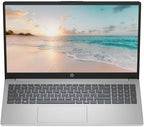 HP 15.6" FHD Business & Student Laptop Computer  32GB RAM 1TB SSD  8-Cores Intel Core i3 Processor  Windows 11  Fingerprint Reader  PLUSERA Earphones & 8-in-1 Hub Included  Natural Silver