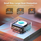 GEEKOM AX8 Max Mini PC with AMD Ryzen 7 8745HS Dual 2.5GbE Lan Port| 32GB DDR5(Upgradable) 1TB NVMe SSD(Expandable)| Radeon 780M USB4.0(40Gbps) Quad Display| Windows 11 Pro Gaming Office Video Editing