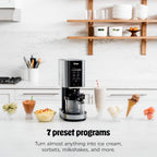 Ninja CREAMi | Ice Cream Maker Bundle | Includes (4)16 oz. Tubs for Gelato, Mix-ins, Milkshakes, Sorbet, Smoothie Bowls & More| 7 One-Touch Programs| Compact Size| Perfect for Kids | Silver