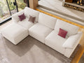 EASE MOOSE Sectional Modular Sofa, Oversized L Shape Sectional Couch Wide Deep seat Sectional Sofa,FSC Certified Comfortable Chenille White Modular Sofa