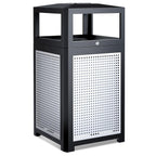 Outdoor Trash Can Commercial 40 Gallon, Heavy Duty Large Metal Slatted Garbage Can with Metal Liner for All Weather Resistant, Garbage Bin Waste Receptacle for Parks, Streets, Public Spaces