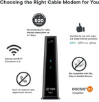 ARRIS (SBG8300) - Cable Modem Router Combo - Fast DOCSIS 3.1 Gigabit & AC2350 WiFi  Comcast Xfinity  Cox  Spectrum & more  1 Gbps Max Internet Speeds   4 OFDM Channels
