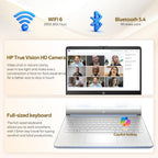 HP Stream 14" Laptop with AI Copilot  Flagship for Students & Business  13th Gen Intel 4-Core  4GB RAM  1.12TB Storage (128GB UFS + 1TB Docking Station)  Office 365 1-Year  Win 11 S  Sky Blue