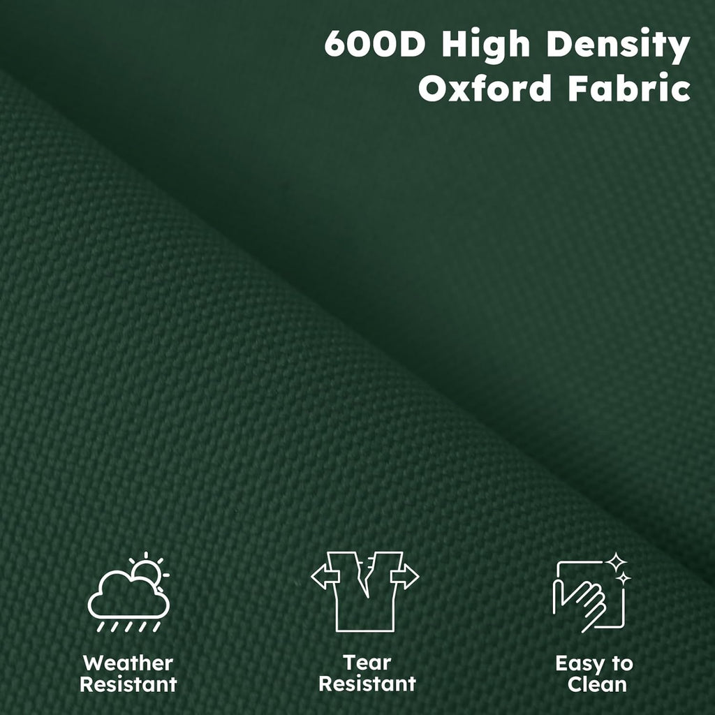 Colegence Heavy Duty Camping Chair for Adults, Oversized Heavy People Foldable Outside Camp Chairs Carry Bag Included, with Cooler Bag Cup Holder, Side Pocket for Lawn,Sport,Outdoor,Dark Green