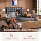 Extra Firm King Size Mattress 12 Inch, Deep Sleep Hybrid Mattress for Lumbar Support & Back Side Sleepers, Pain Relief Mattresses in a Box with Pocket Springs & Cooling Gel - 365-Night Trial