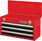 CRAFTSMAN 20-in Wide 3 Drawer Metal Tool Box With Ball-Bearing Drawers (CMST98245RB)
