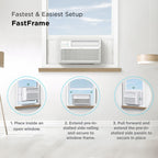 TCL 12,000 BTU Q-Series Smart Inverter Window AC, 115V, Inverter AC for Rooms up to 550-Sq. Ft., Ultra-Quiet, 38% Energy Saving, EZ Install, Open-able Window, Works with Alexa and Google Assistant