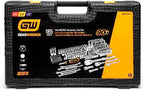 GEARWRENCH 185 Piece Mechanics Hand Tool Set - 1/4", 3/8”, & 1/2" Drive | 90 Tooth | SAE & Metric | GW90MCBMTS