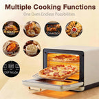 ROBAM Toaster Air Fryer Oven Combo, Countertop Convection Cooker with Bake & Fry, 1.2 Cu.Ft Large Capacity Combi Steam Oven, 32 Preset Recipes, Smart Touch Precise Temp Control, Multi-Stage (White)