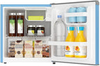 Frigidaire EFR115 Mini Refrigerator - Energy Saving - CFC Free - Slide Out Shelves - Ideal for for Dorm, Office, RV, Garage, Apartment - 1.6 Cubic Feet, Blue