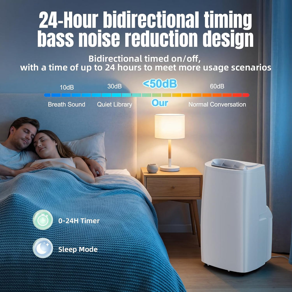 AKIRES 14000 BTU Portable Air Conditioners,3-IN-1 Portable AC Unit With Fan & Dehumidifier,Remote Control,24H Timer,Sleep Modes,Cools Room Up To 700 sq.ft,Suitable for Bedroom,Room, Office,Apartment
