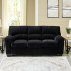 Signature Design by Ashley SimpleJoy Modern Sofa for Living Room, Black