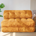 MAXYOYO Folding Sofa Bed, Convertible Sleeper Chair with Pillow Foldable Mattress with Back Support, Portable Fold Out Chair Bed Comfy Floor Sofa Lounge for Living Room Bedroom, Orange Double