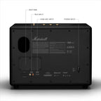 Marshall Woburn III Bluetooth Home Speaker - Loud Stereo Sound with Bass and Treble Controls | Plug-in Powered | Record Player Compatible | HDMI  RCA  3.5 mm Aux Inputs - Black