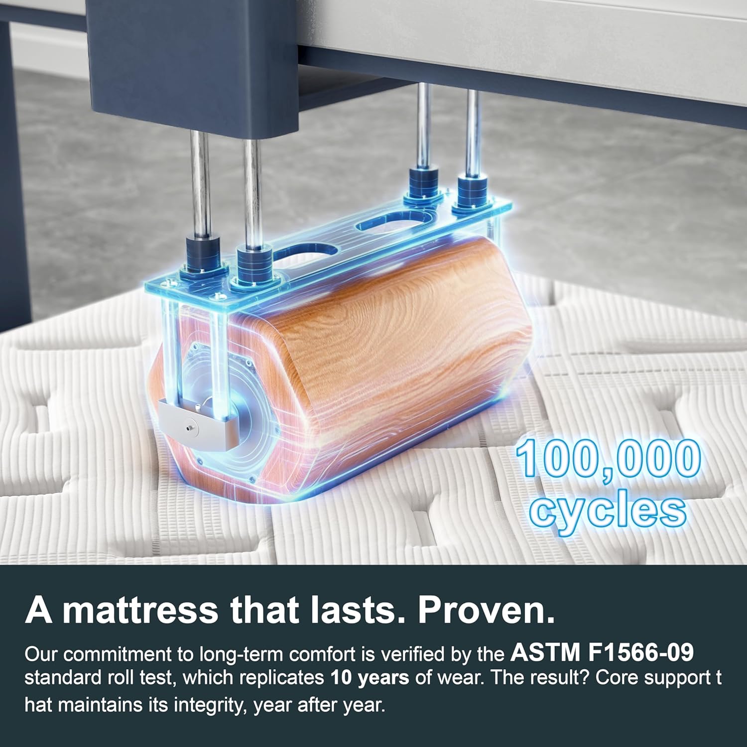 Queen Mattress Medium Soft - 14 Inch Hybrid Mattress with Memory Foam Strong Edge Support 120-night Trial