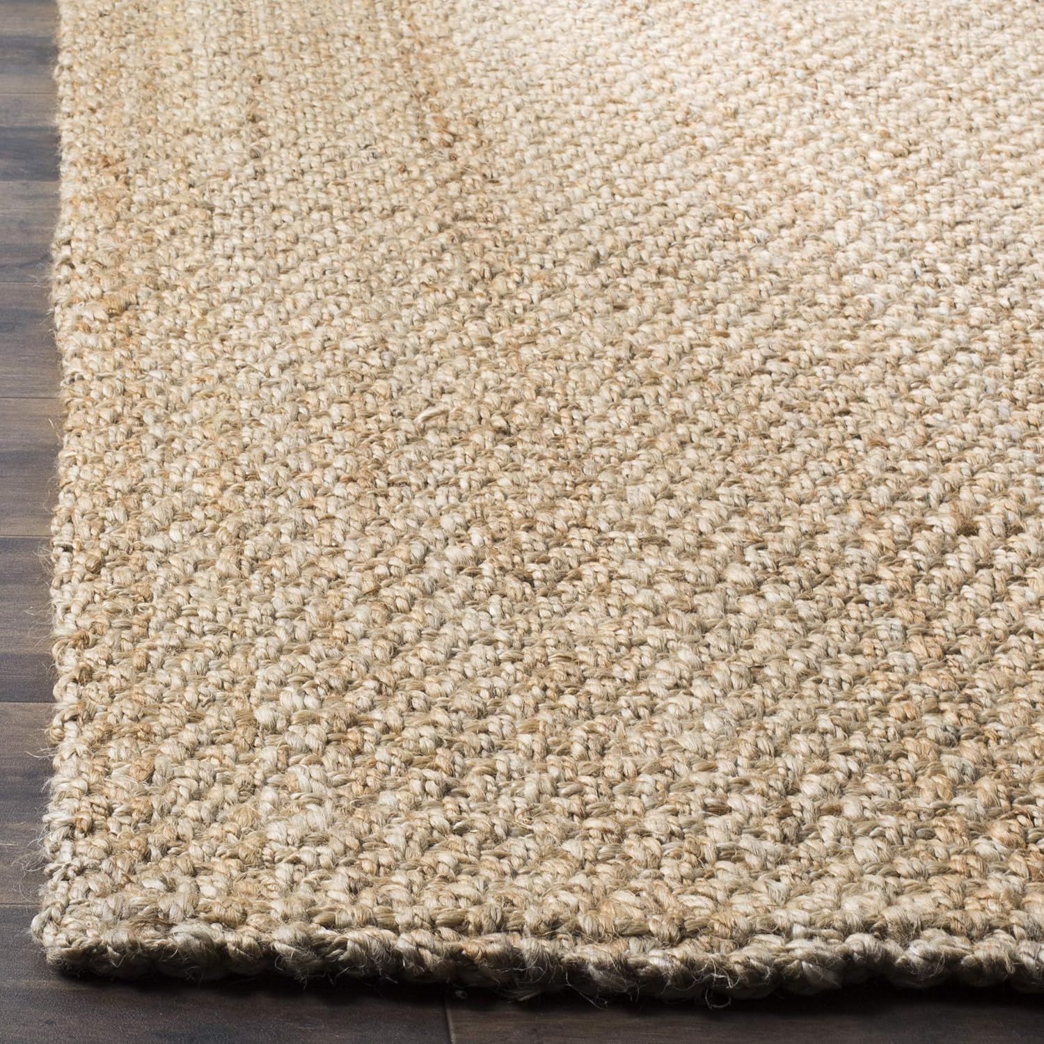 SAFAVIEH Area Rug 9x12 - Natural Fiber Collection - Large - Natural Brown, Handmade Jute, Basketweave Design (NF401A)