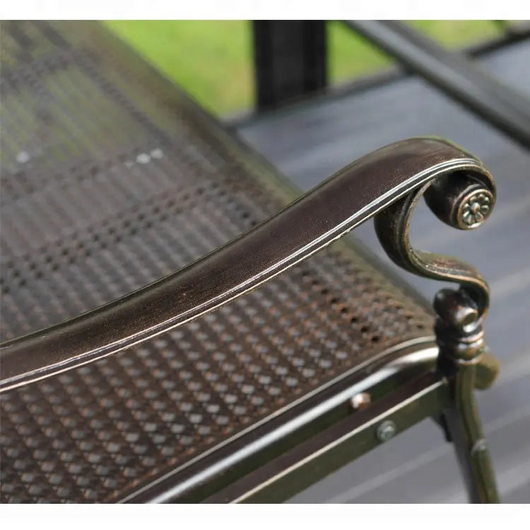 Outdoor Glider Benches for Outside Porch Patio Yard Retro Metal Glider Chair Outdoor