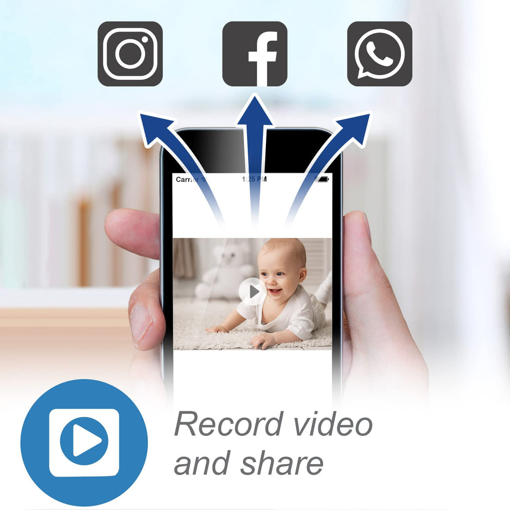 VTech RM7764-2HD Smart WiFi Baby Monitor with 2 Cameras  1080p HD Video  360° Pan & Tilt  10x Zoom  7" HD Parent Unit  Night Vision  Soothing Sounds  2-Way Talk  Temperature & Motion Detection