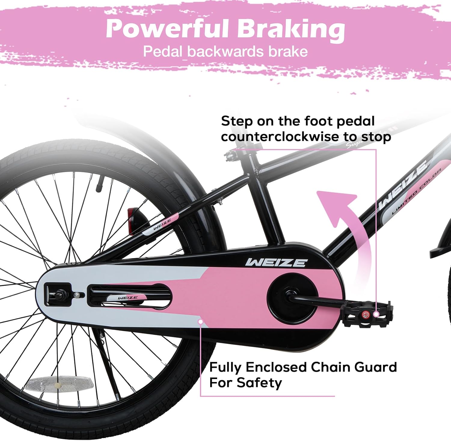 WEIZE Kids Bike, 16 20 Inch Children Bicycle for Boys & Girls Ages 4-12 Years Old, Rider Height 41-62 Inch, Adjustable Seat & Handlebars, Coaster Brake, Multiple Color Options
