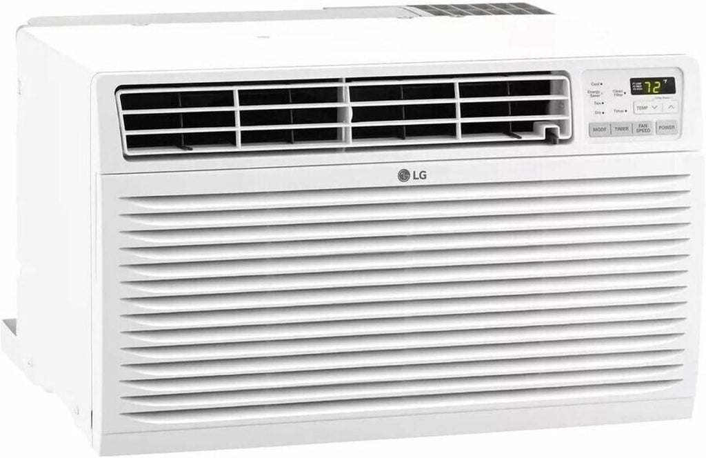 LG 11,800 BTU Through the Wall Air Conditioner, 115V, Cools up to 530 Sq. Ft. for Bedroom, Living Room, Apartment, with Remote, 3 Cool & Fan Speeds, Universal design fits most sleeves, White