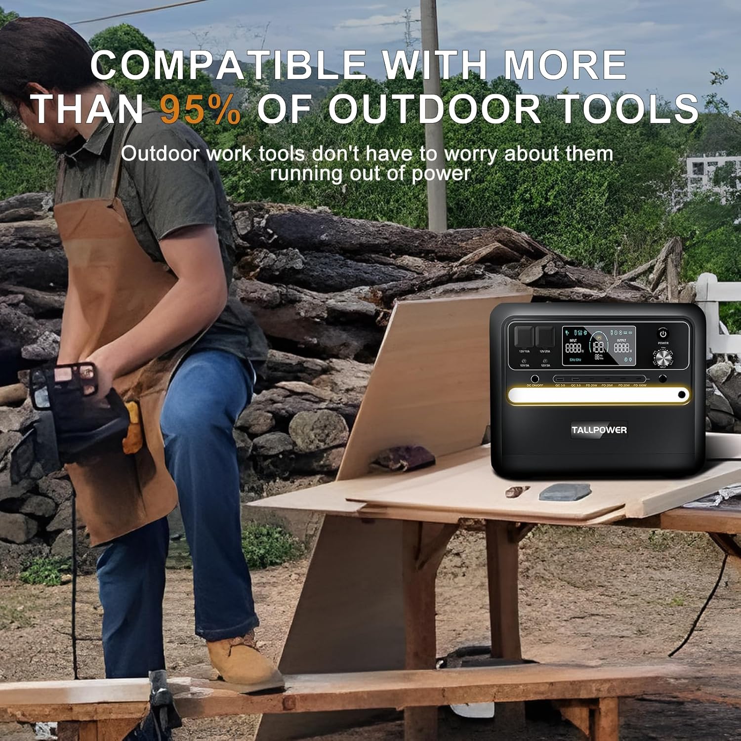 2400W Portable Power Station  2160Wh Ultra-Large Capacity  LiFePO4 Battery 6 AC Outlets  Solar Charging  Suitable for Home Disaster Preparedness  Outdoor Camping  and RV Travel(2400W Power Station)