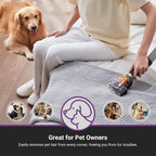 Eureka Powerful Upright Vacuum Cleaner for Home Pet Hair, Lightweight Household Upright Vacuum for Carpet and Hard Floor, MaxSwivel Pro NEU350 with Pet Tool, Yellow